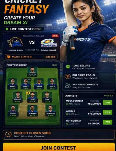 5WIN (5 win bet) fantasy cricket & matchday visual 3